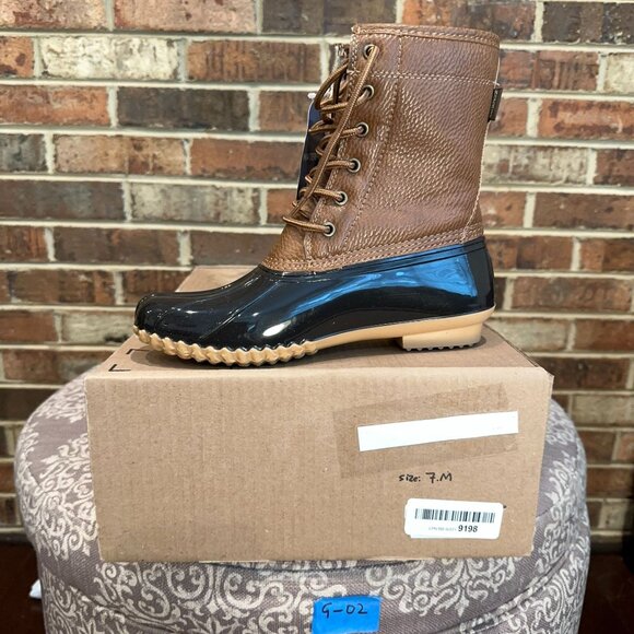 JBU Women's Maplewood Water Resistant Boots Lace Up Brown Black Size 7M - Picture 5 of 5